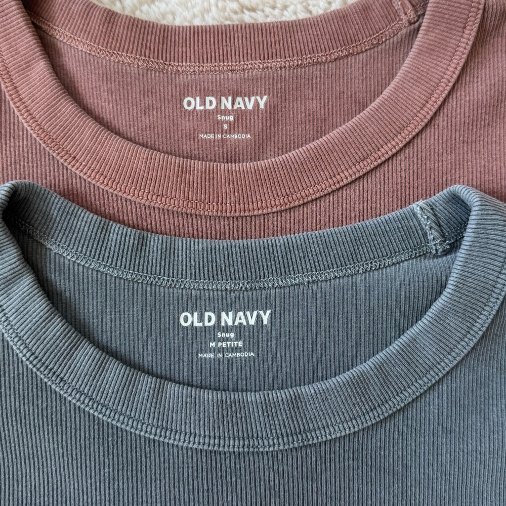 Old Navy Short Sleeve Snug Rib Tee Shirts SP & MP - Picture 4 of 16